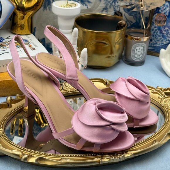 🆕 TED BAKER LONDON 🧿 NWOB ARIA ROSE Pink Floral Applique Sandal, Sz 6.5 / 37 - Picture 14 of 14